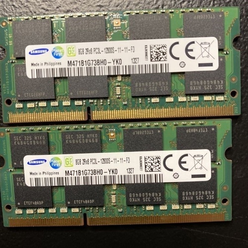 Samsung 16GB Kit (2 x 8GB) PC3-12800 (DDR3L-1600) Memory 